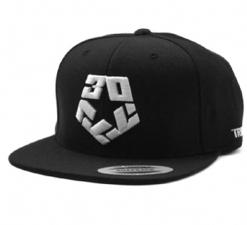 Fitted hat for men fitted caps 3D embroidery logo custom flat brim hat