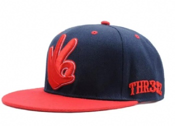 3D Logo Snapback Cap 3D Embroidery Logo Custom Flat Brim Snapback