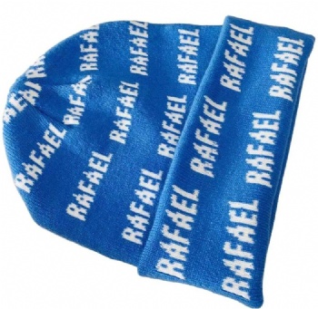 Beanie with all over jacquard logo custom logo jacquard beanie