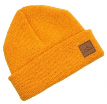 Beanie With PU Patch Label Customize Winter Warm Beanie Hat